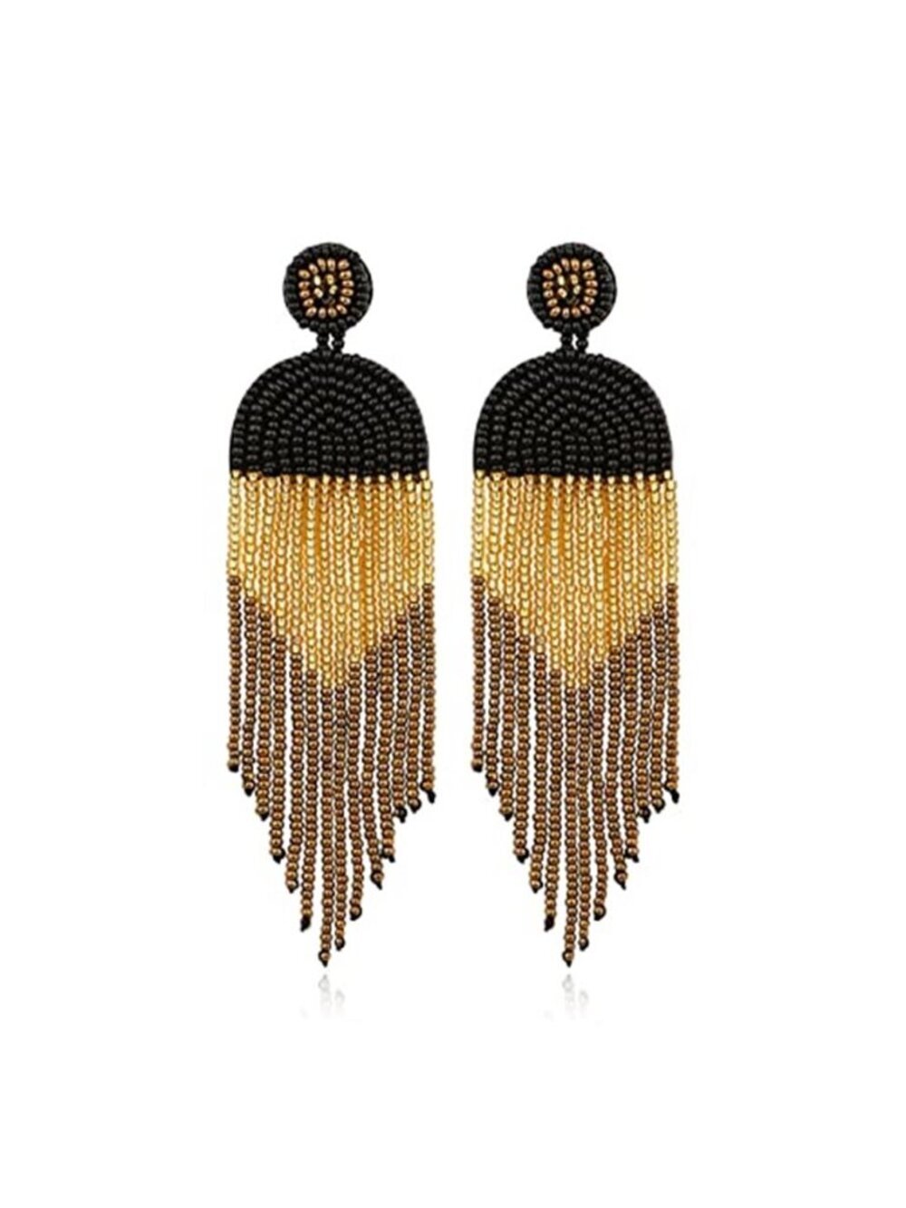 Beaded Long Fringe Bohemian Earrings